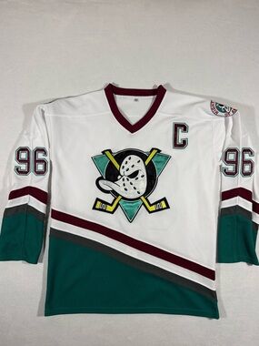 Mighty Ducks Charlie Conway 96 Stitched Hockey Jersey Size Adult Small EUC